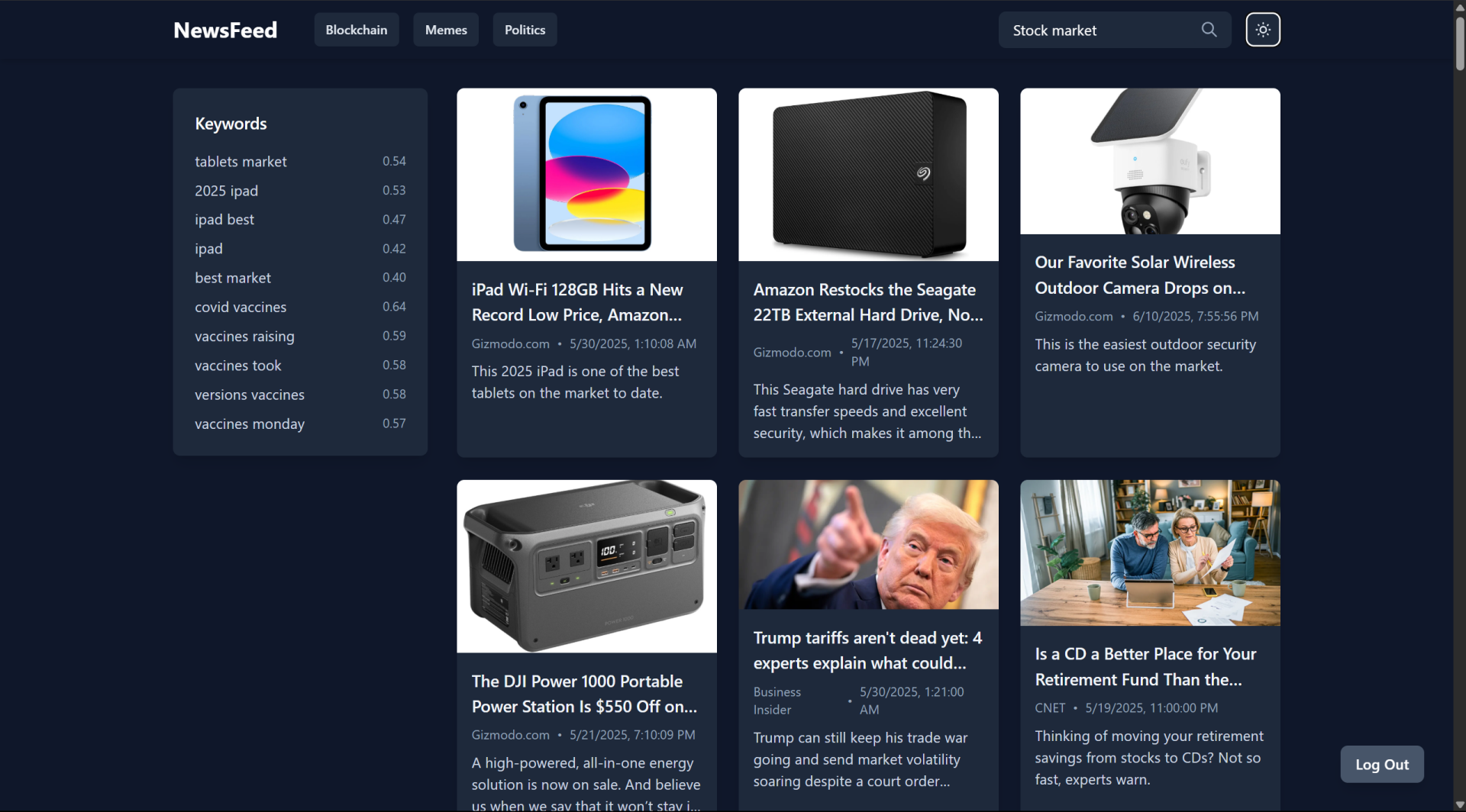 News Feed Generation Web App